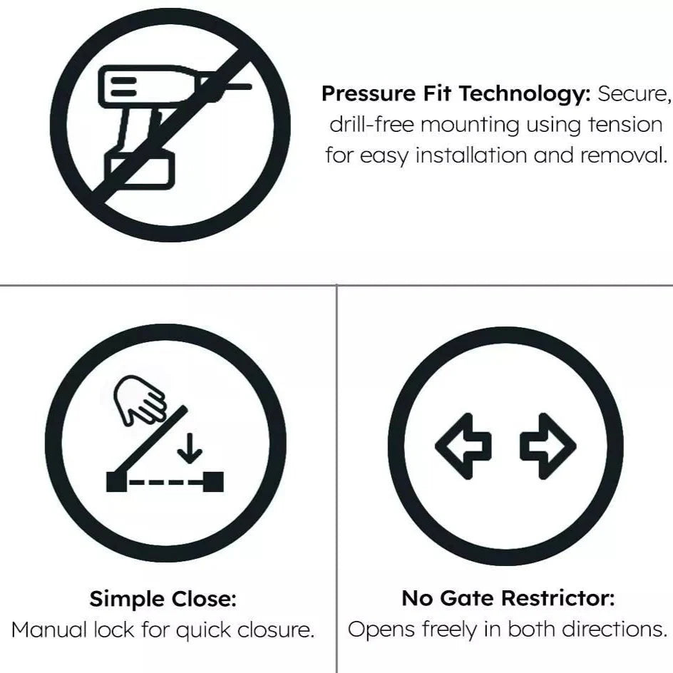 Extra-Wide Stair Gate (Pressure Fit)