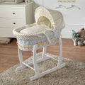 Cream Dimple Moses Basket with Stand