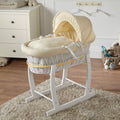 Cream Waffle Moses Basket with Stand