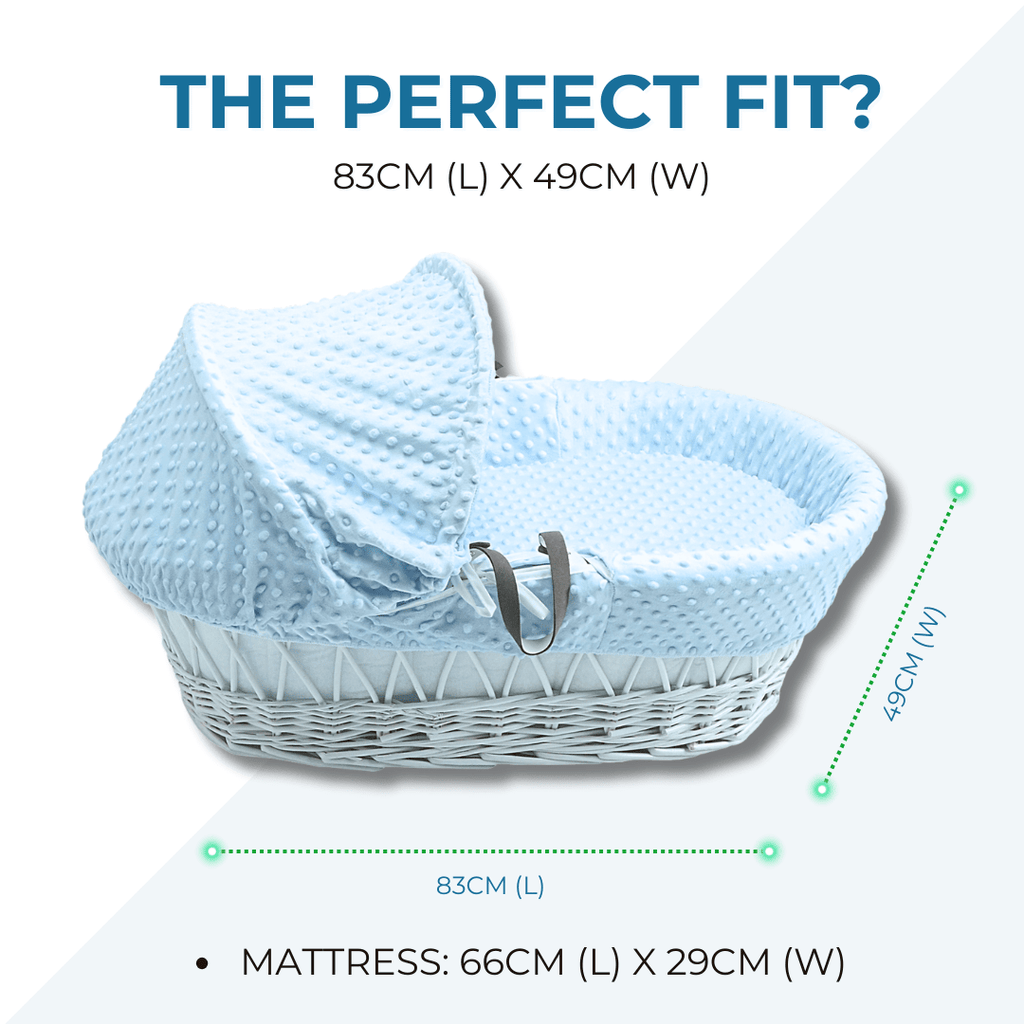 Cream Dimple Moses Basket with Stand